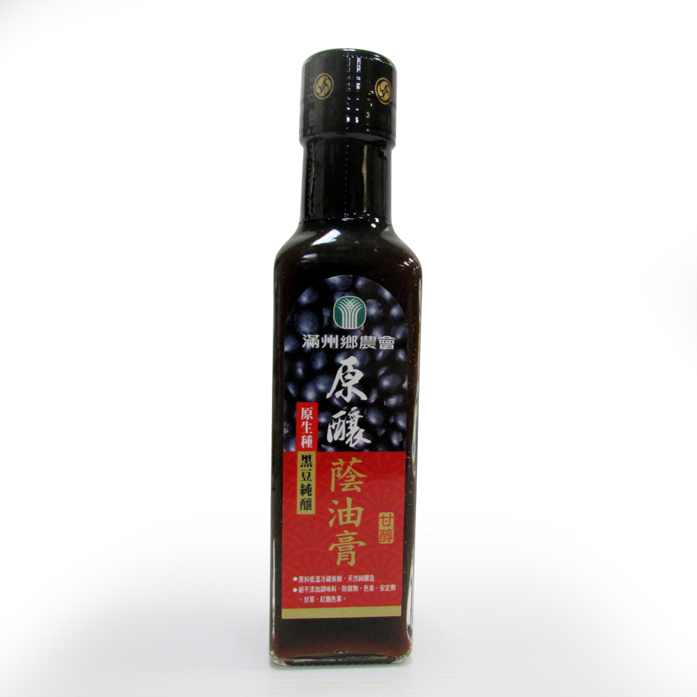 【滿州鄉農會】原釀有機黑豆蔭油膏(每瓶210ml)